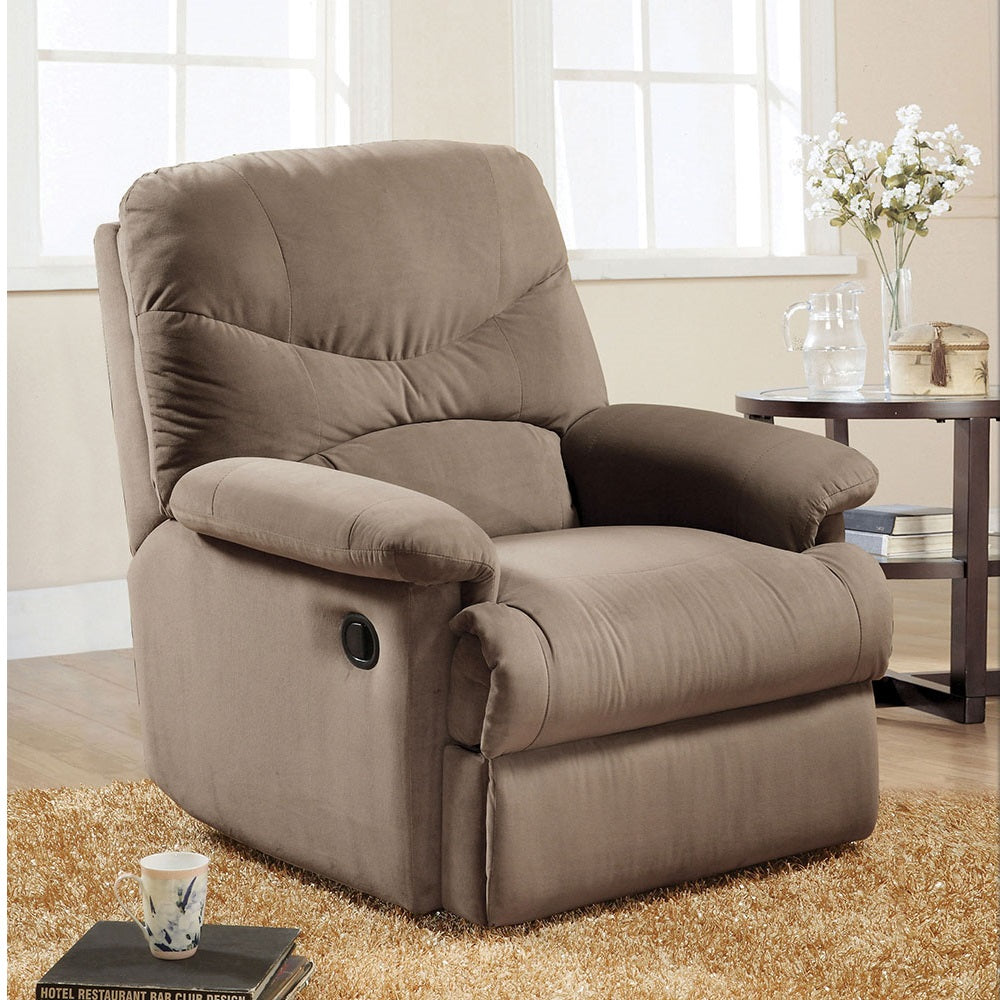 Arcadia Living Room Recliner Chair, Upholstered in Microfiber, Manual Reclining Function, Available in 4 Colors