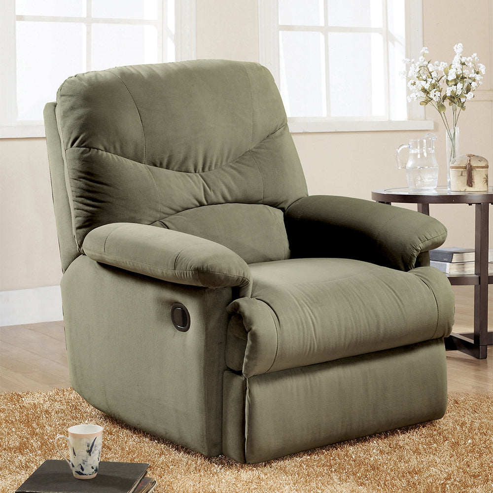 Arcadia Living Room Recliner Chair, Upholstered in Microfiber, Manual Reclining Function, Available in 4 Colors