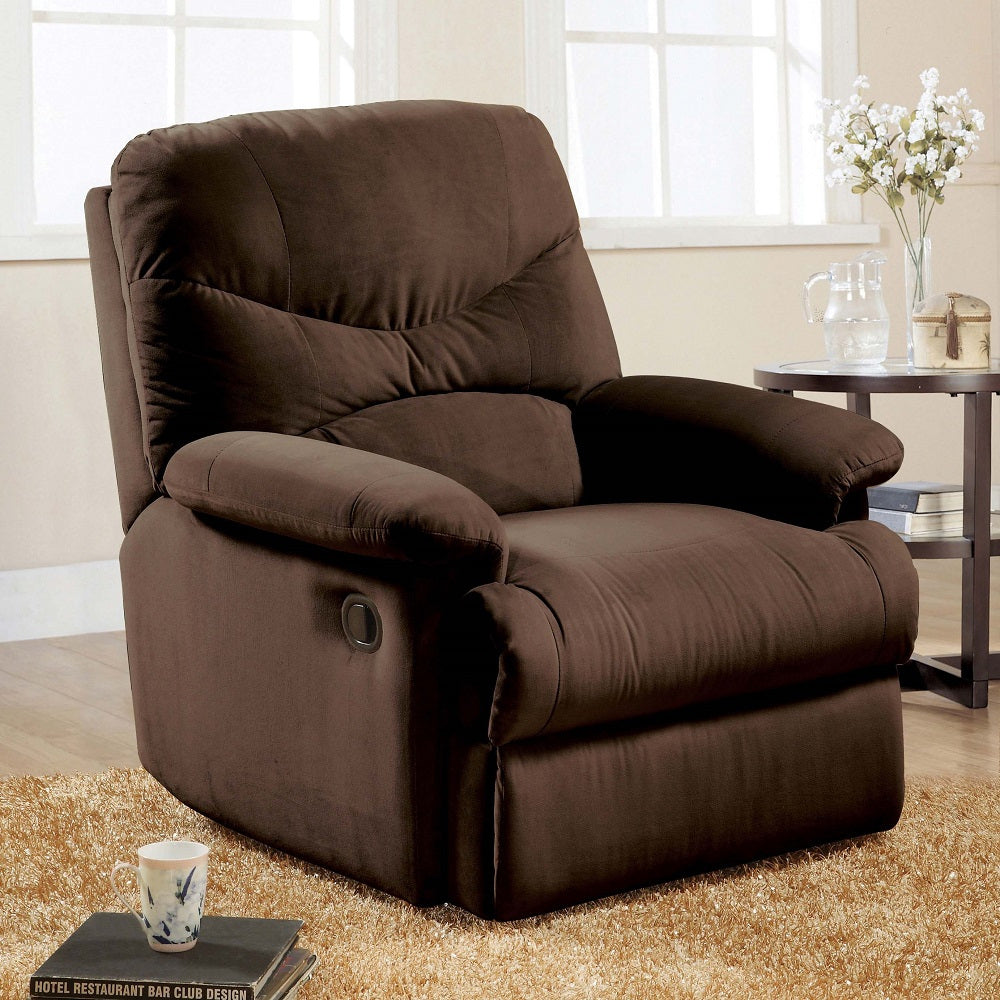 Arcadia Living Room Recliner Chair, Upholstered in Microfiber, Manual Reclining Function, Available in 4 Colors