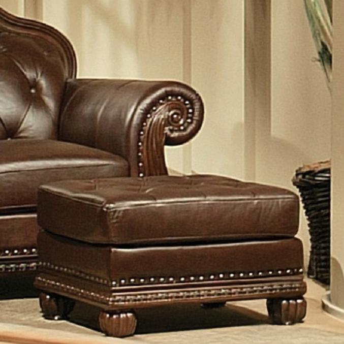 Anondale Living Room Sofa Set, Upholstered in Espresso Top Grain Leather Match