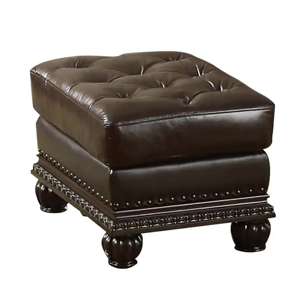 Anondale Living Room Sofa Set, Upholstered in Espresso Top Grain Leather Match