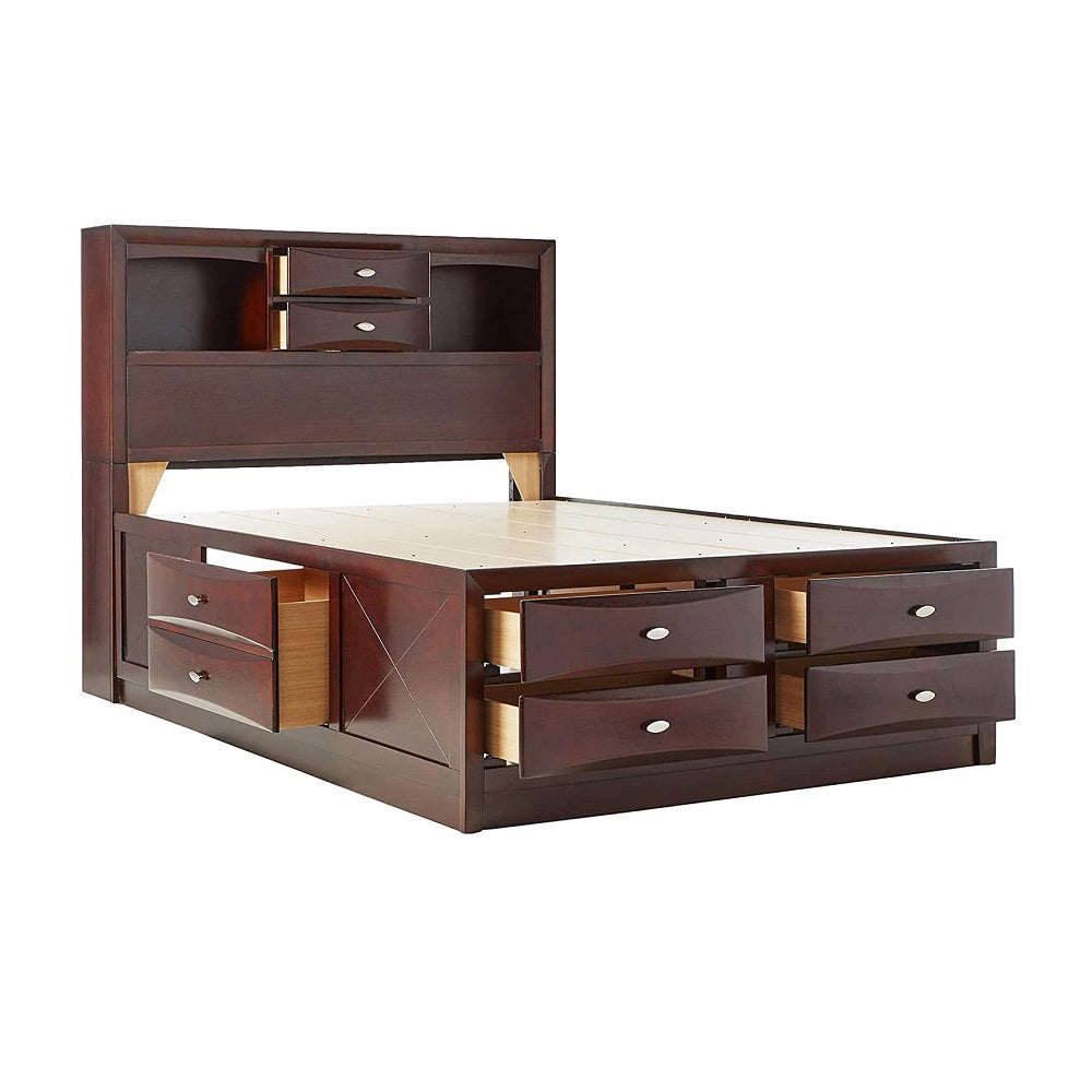 Ireland Bedroom Set, Storage Bed with Bookcase Headboard, Available in 4 colors