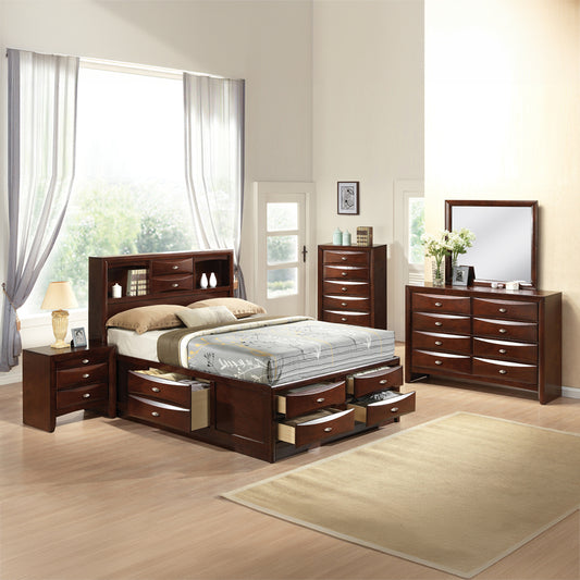 Ireland Bedroom Set, Storage Bed with Bookcase Headboard, Available in 4 colors