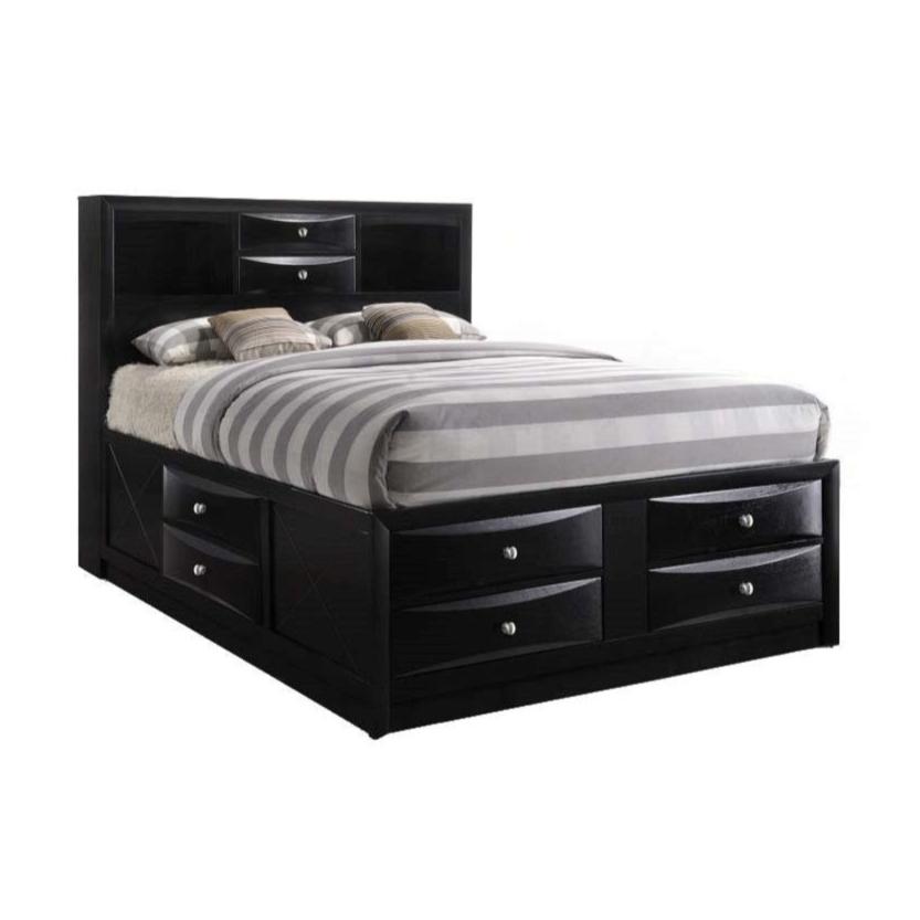 Ireland Bedroom Set, Storage Bed with Bookcase Headboard, Available in 4 colors