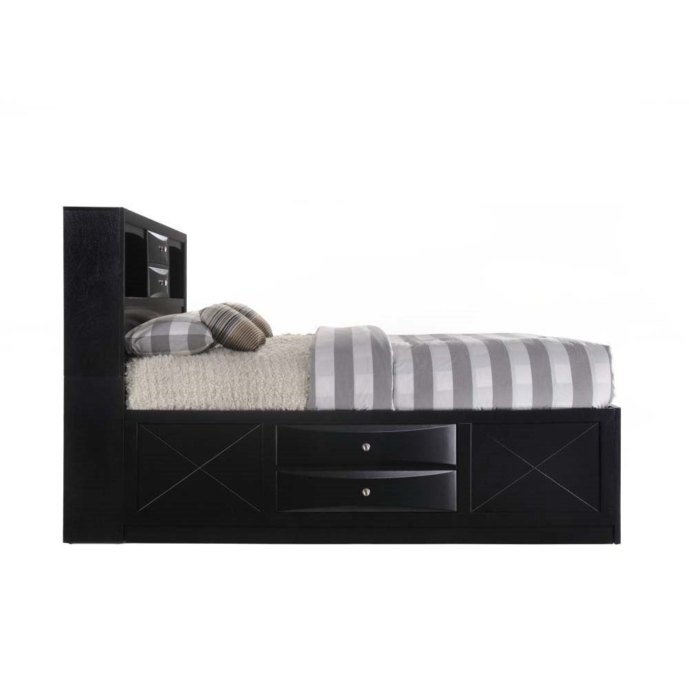 Ireland Bedroom Set, Storage Bed with Bookcase Headboard, Available in 4 colors