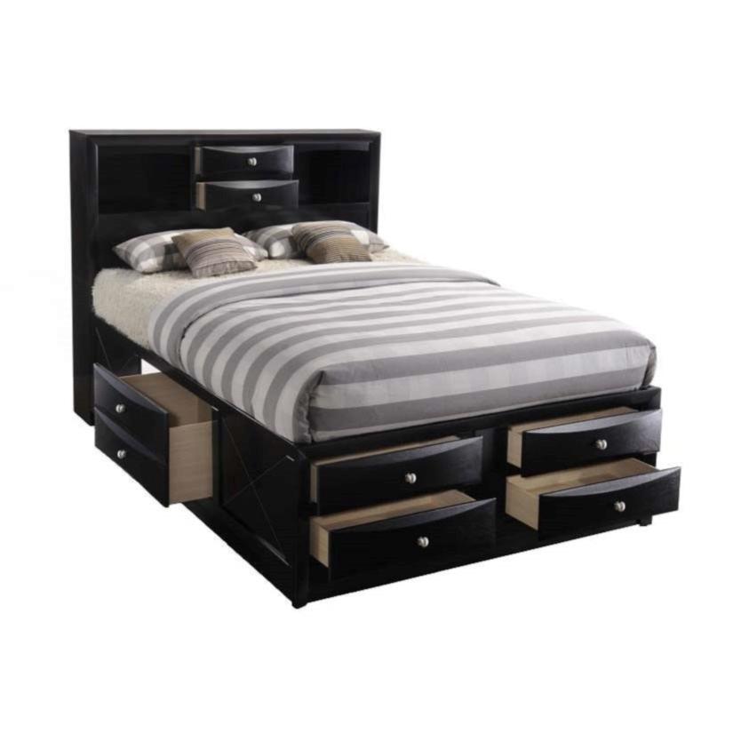 Ireland Bedroom Set, Storage Bed with Bookcase Headboard, Available in 4 colors