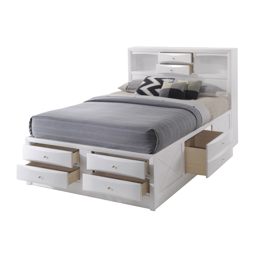 Ireland Bedroom Set, Storage Bed with Bookcase Headboard, Available in 4 colors