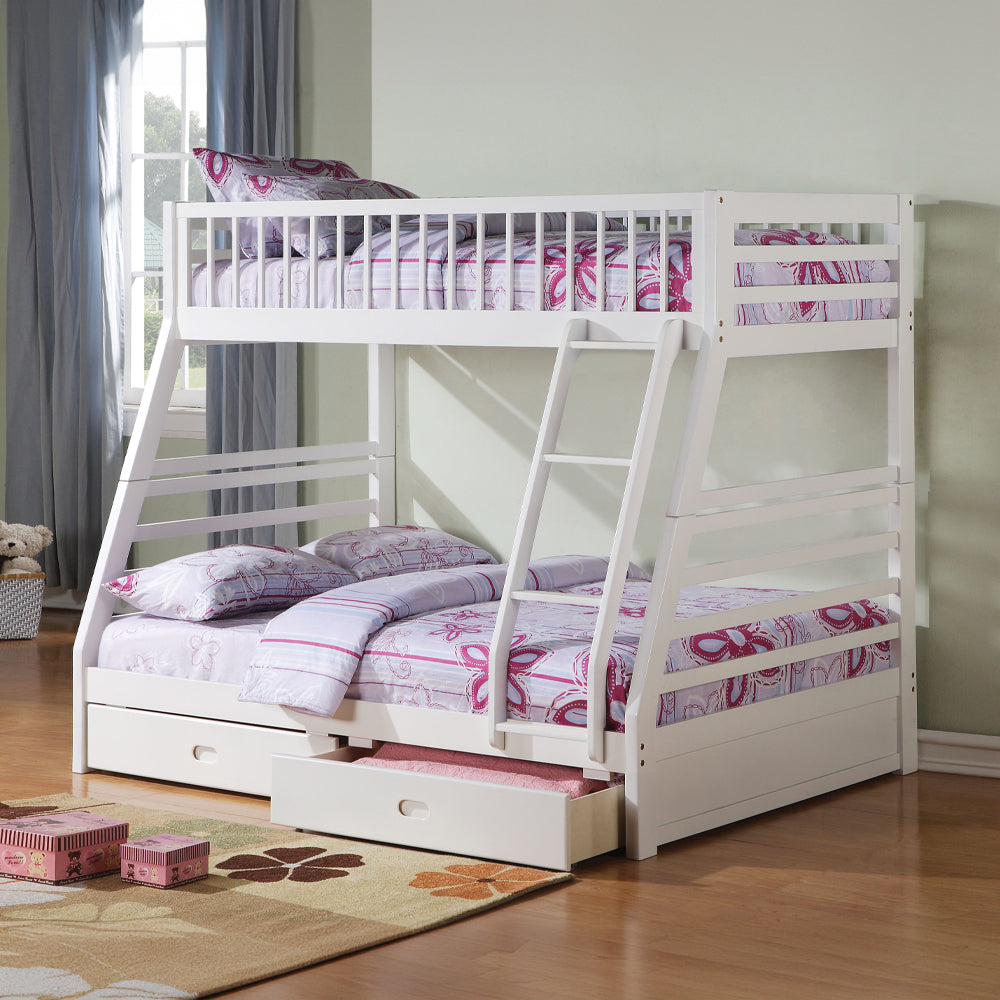 Jason Twin/Full BUNK BED w/Storage Drawers, Available in 3 colors