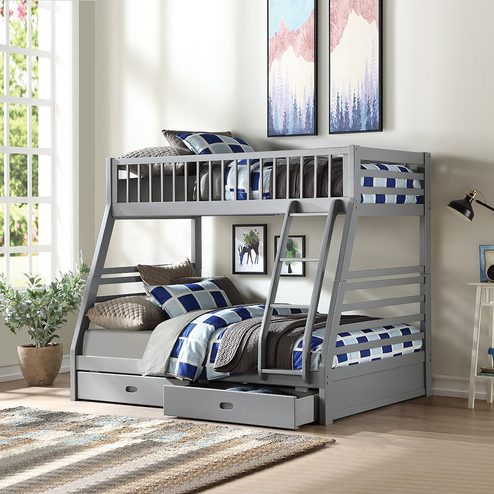 Jason Twin/Full BUNK BED w/Storage Drawers, Available in 3 colors