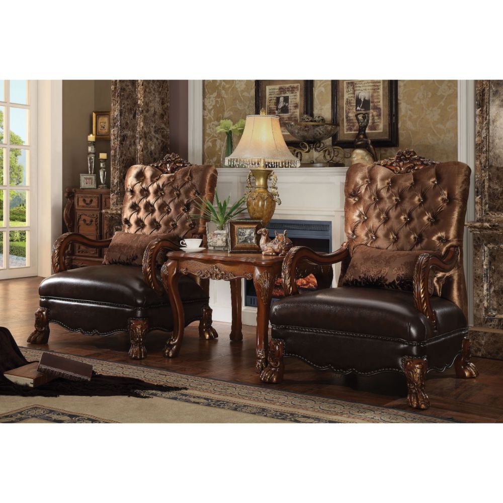 Dresden Living Room Sofa Set, Upholstered in Leatherette and Fabric, Available in 3 colors