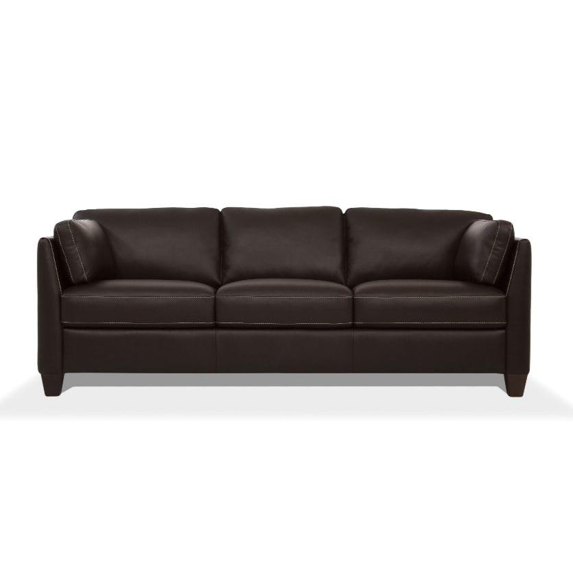 Matias Living Room Sofa Set, Upholstered in Top Grain Leather, Available in 2 Colors