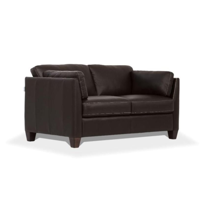 Matias Living Room Sofa Set, Upholstered in Top Grain Leather, Available in 2 Colors