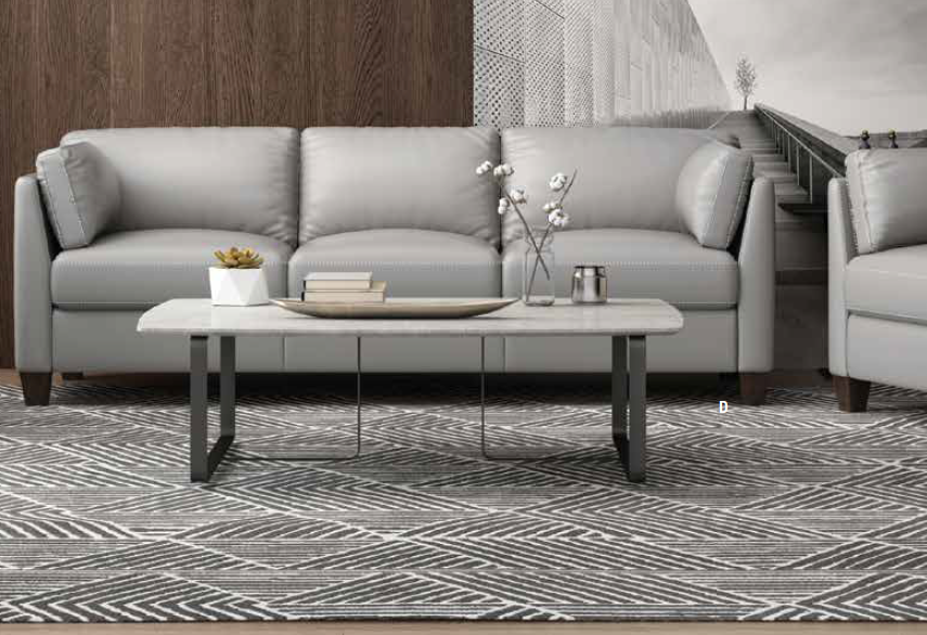 Matias Living Room Sofa Set, Upholstered in Top Grain Leather, Available in 2 Colors