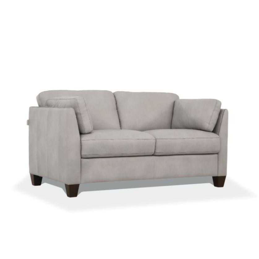 Matias Living Room Sofa Set, Upholstered in Top Grain Leather, Available in 2 Colors