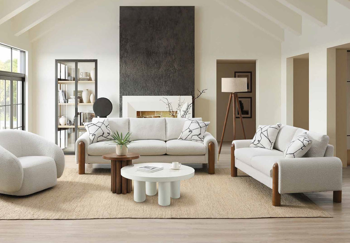 Isabel Living Room Sofa Set, Upholstered in Boucle Fabric, Available in 2 colors