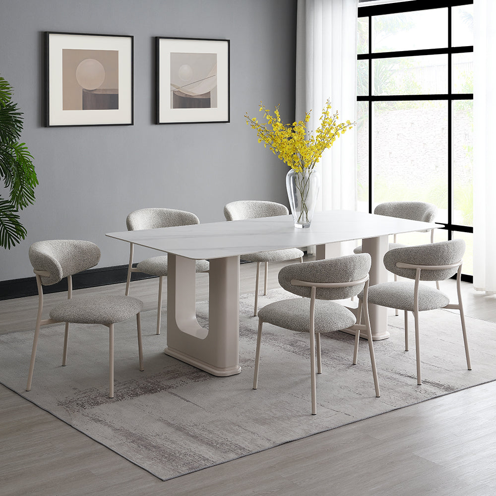 Kalam Dining Set in Beige Finish