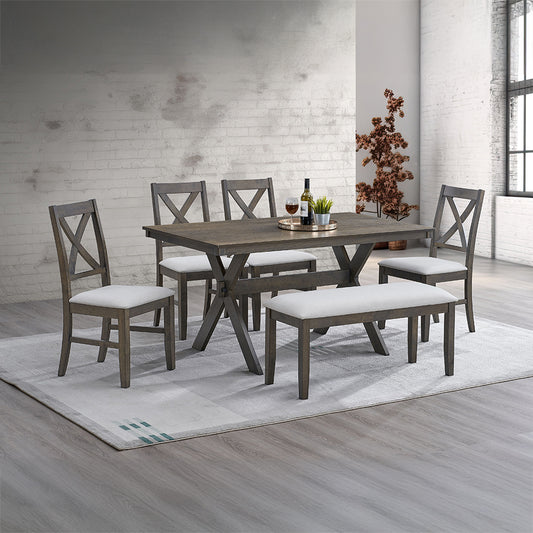 Marit Dining Set in Gray Finish